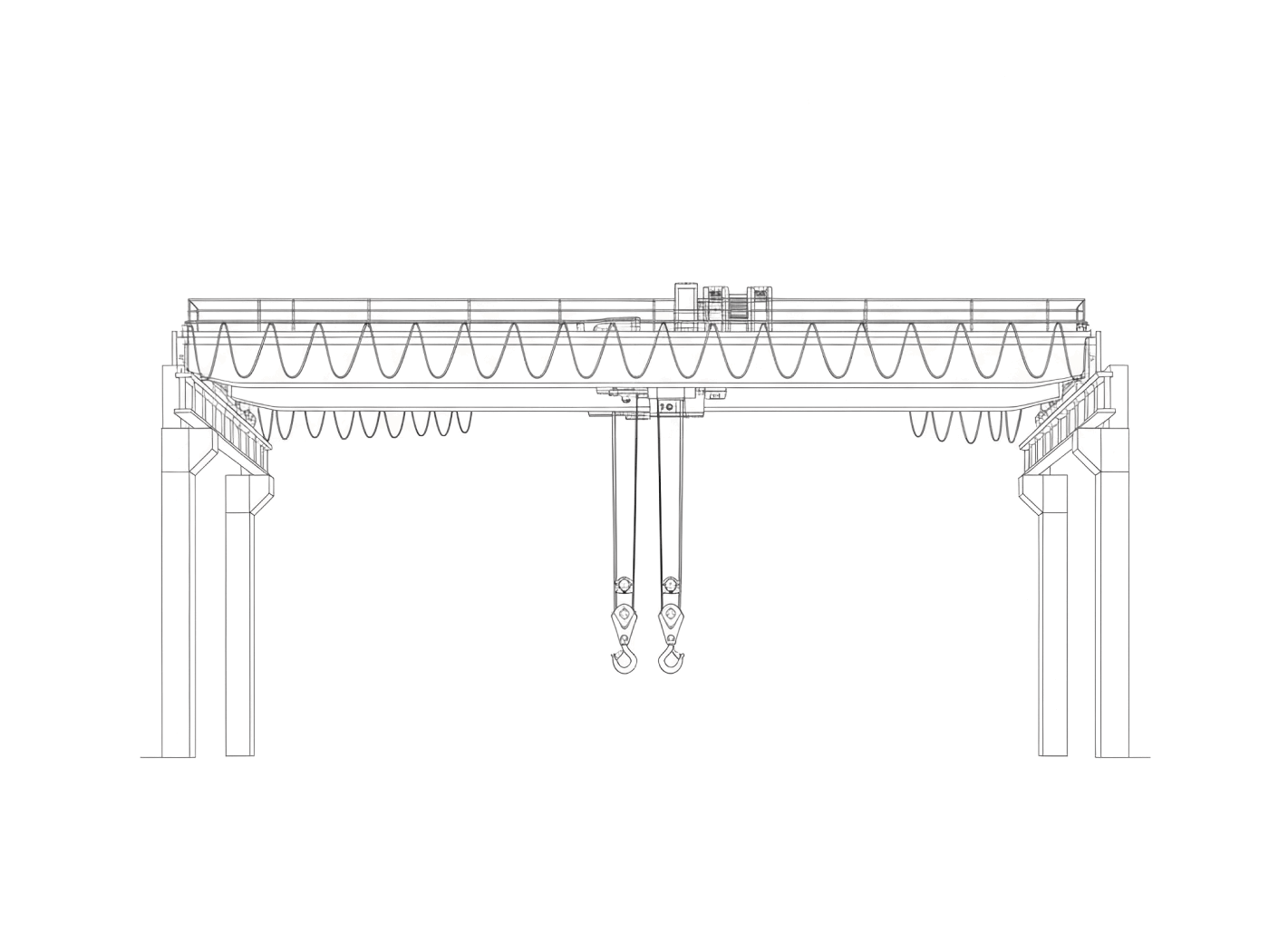 Zeichnung eines Brückenkrans